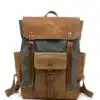 Men's Oil Wax Canvas Backpack Bag