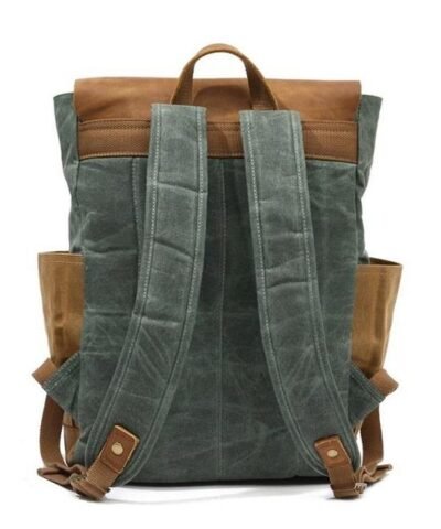 Men's Oil Wax Canvas Backpack Bag