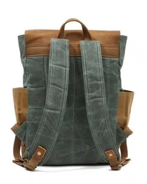 Men's Oil Wax Canvas Backpack Bag