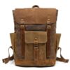 Men's Oil Wax Canvas Backpack Bag