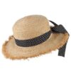 Women's Summer Straw Raffia Woven Ribbon Decor Hat