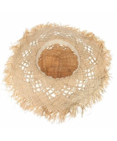 Women's Wide Brim Straw Hollow Out Beach Sunhat 