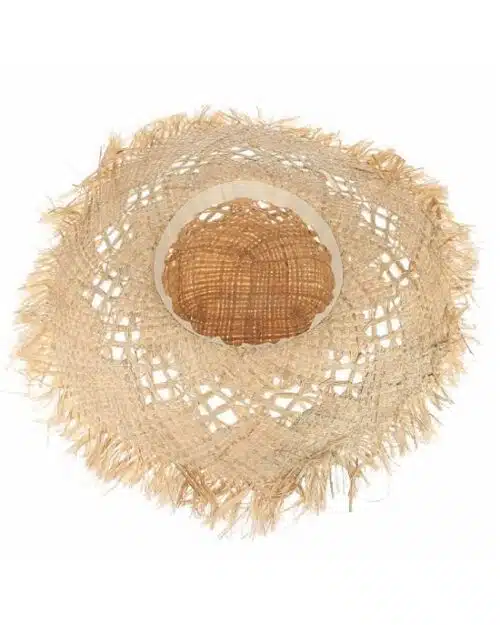 Women's Wide Brim Straw Hollow Out Beach Sunhat 