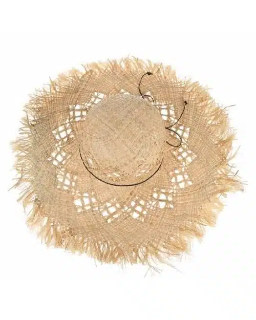 Women's Wide Brim Straw Hollow Out Beach Sunhat 