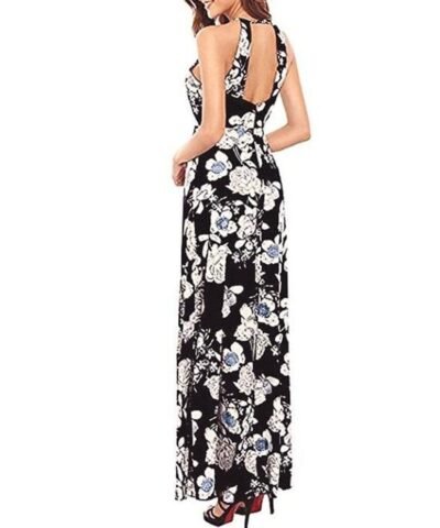 Women's Summer Floral Print Long Maxi Beach Dress