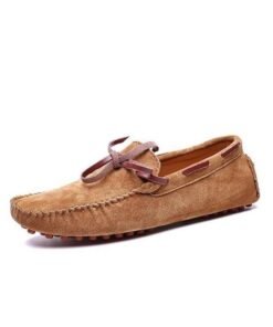 Vancat Men's Braided Lace Dress Loafers