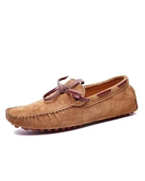 Vancat Men's Braided Lace Dress Loafers