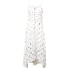 Women's V-Neck Ruffles Print Dot Sleeveless Loose Dress