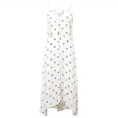 Women's V-Neck Ruffles Print Dot Sleeveless Loose Dress