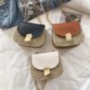 Women's Straw Flap Crossbody Bag