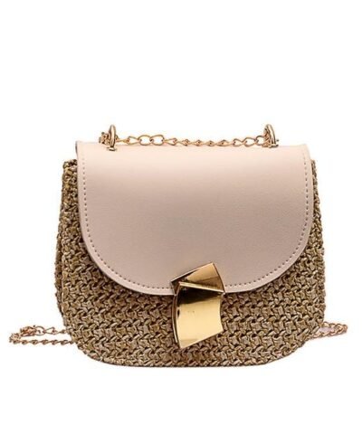Women's Straw Flap Crossbody Bag