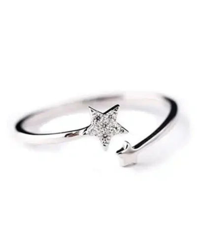 Stroll Girl 925 Sterling Silver Stars Opening Adjustable Ring