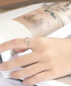 Stroll Girl 925 Sterling Silver Stars Opening Adjustable Ring