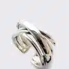 Stroll Girl 925 Silver Hipster Multi-Layer Winding Open Ring
