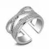 Stroll Girl 925 Sterling Silver X Micro-Inset Adjustable Ring