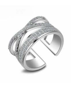 Stroll Girl 925 Sterling Silver X Micro-Inset Adjustable Ring