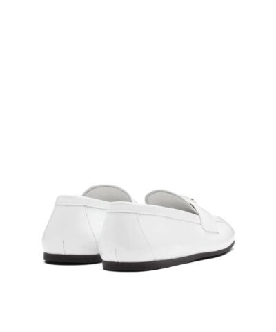Prada Patent Leather Loafers, White