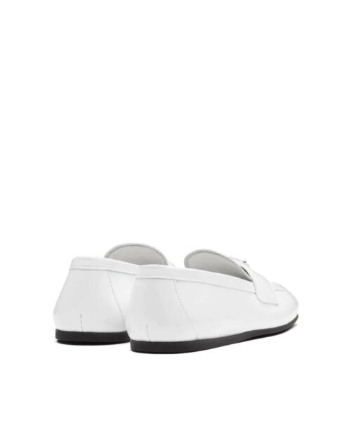 Prada Patent Leather Loafers, White