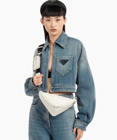 Prada Leather Prada Triangle Shoulder Bag