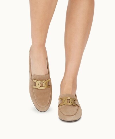 Tod's Kate Loafers in Suede - Beige