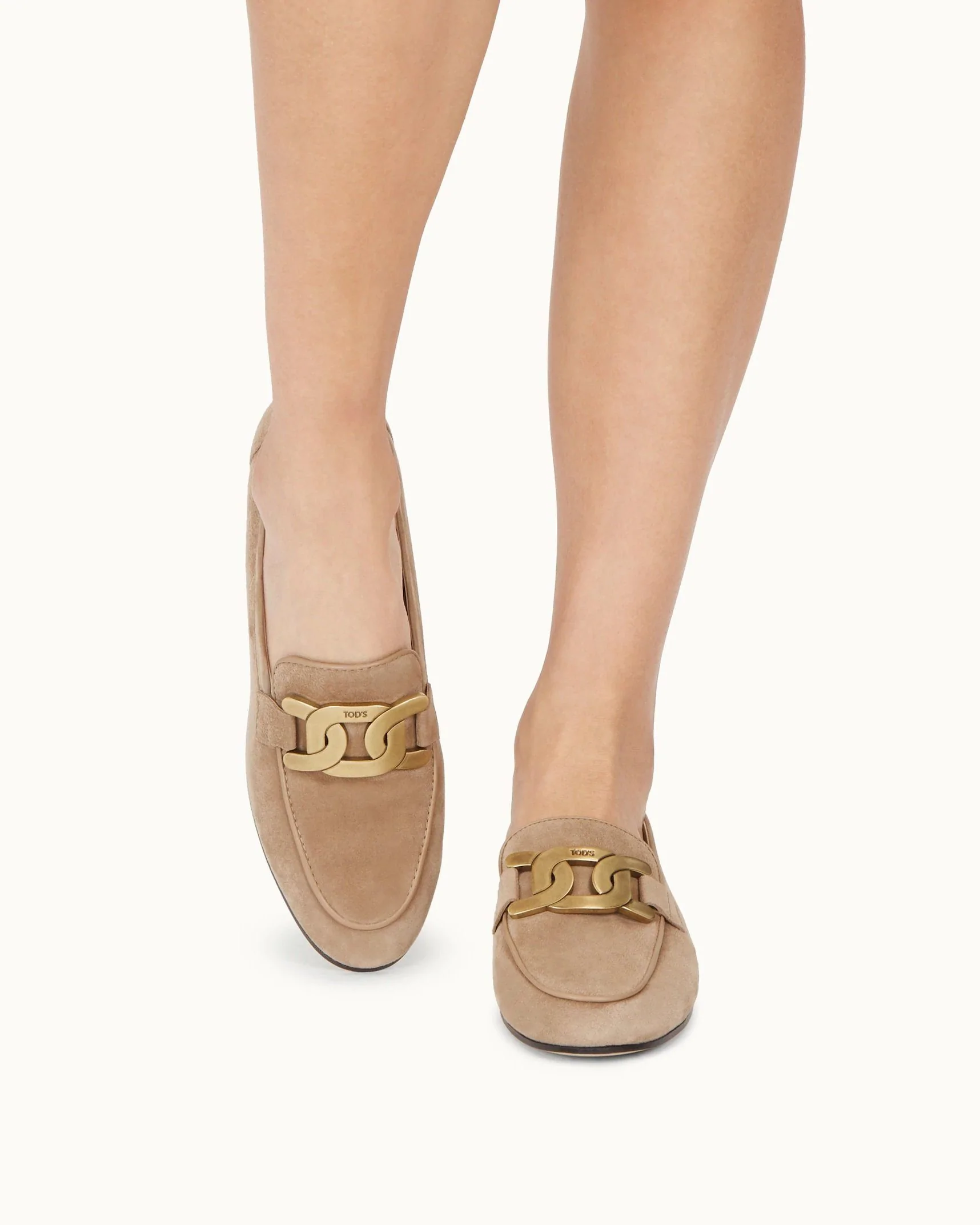 Tod's Kate Loafers in Suede - Beige