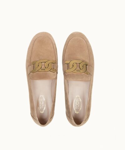 Tod's Kate Loafers in Suede - Beige