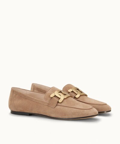 Tod's Kate Loafers in Suede - Beige