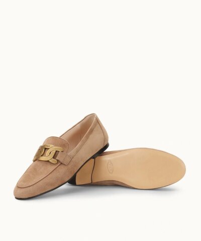 Tod's Kate Loafers in Suede - Beige