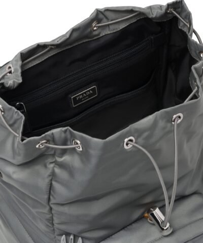 Prada Nylon Backpack, Marble Gray / Black