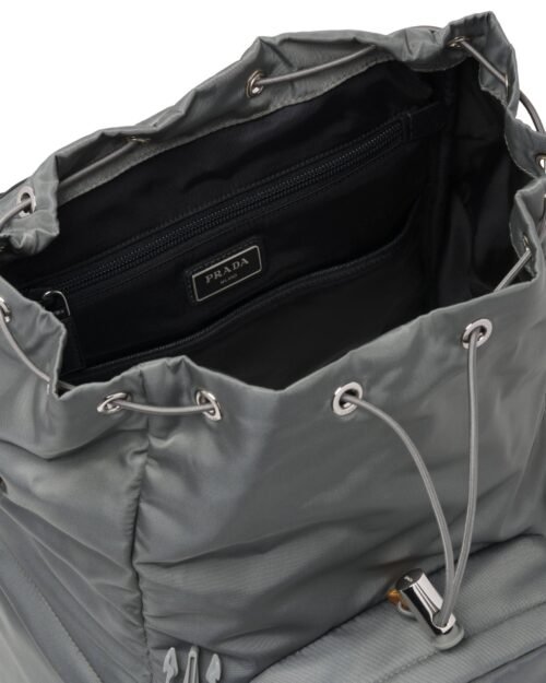 Prada Nylon Backpack, Marble Gray / Black