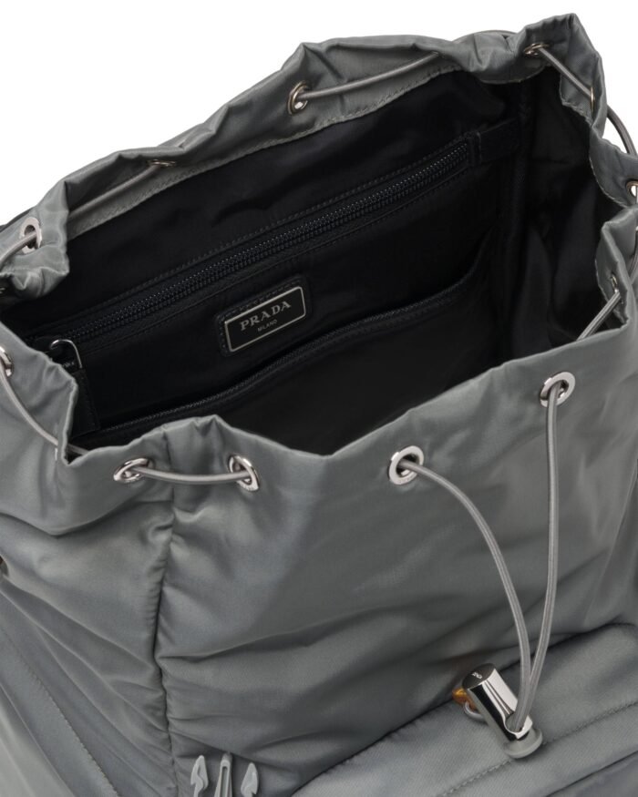 Prada Nylon Backpack, Marble Gray / Black