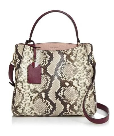 kate spade new york Fleur Small Snake-Embossed Satchel