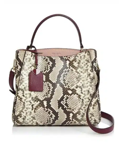 kate spade new york Fleur Small Snake-Embossed Satchel