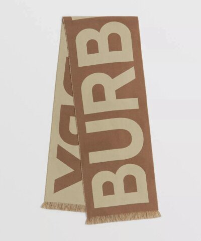 Burberry Women's Logo Wool Jacquard Scarf