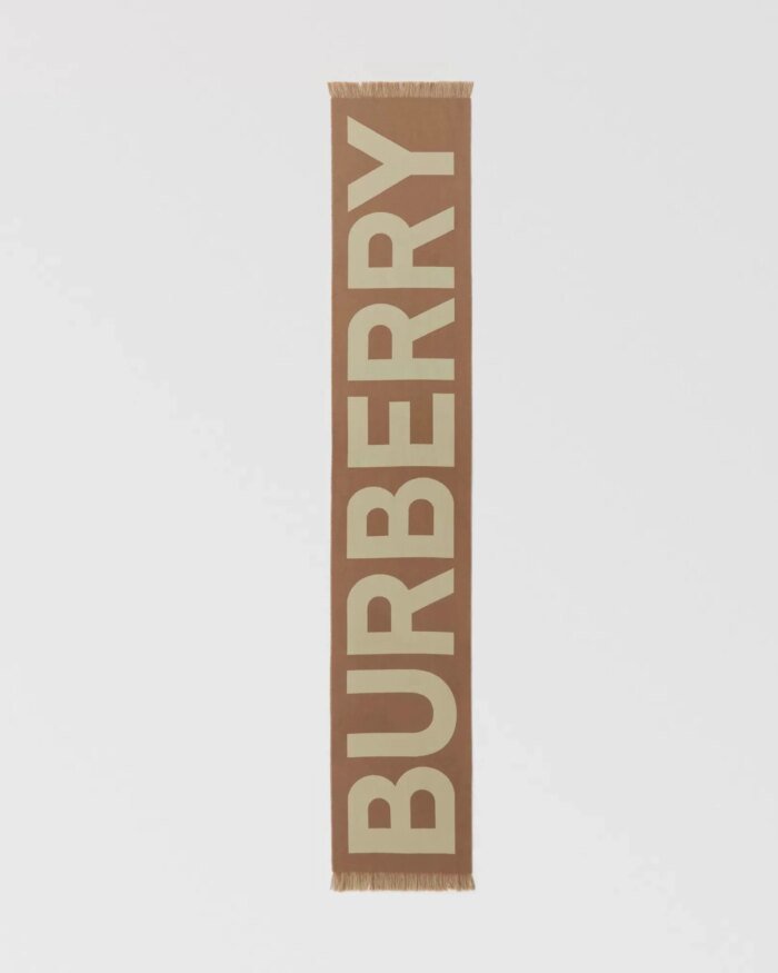Burberry Women's Logo Wool Jacquard Scarf