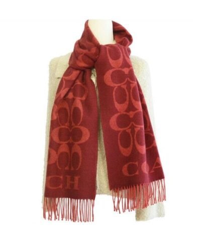 Coach Signature Oversized Muffler. 1941 Red