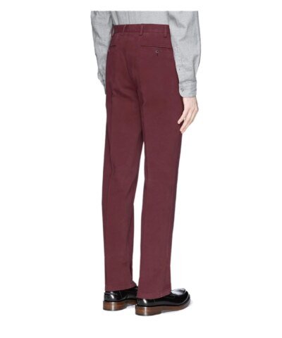 Canali Stretch-Cotton Flat-Front Dress Pants, White