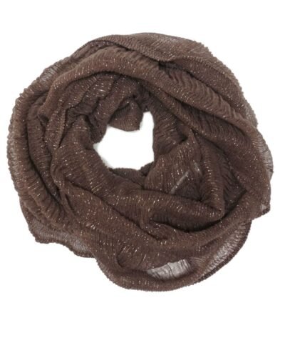 Cejon Women's Metallic Ruched Infinity Scarf