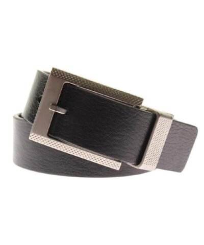 Robert Graham Mens Posner Black Leather Reversible Casual Belt