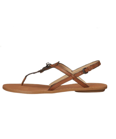 COACH Camara Flats Leather T-Strap Thong Sandals-COACH-Fashionbarn shop