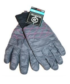 Isotoner Signature SmarTouch Tech Black With Pink Packable Ski Gloves