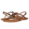 COACH Camara Flats Leather T-Strap Thong Sandals