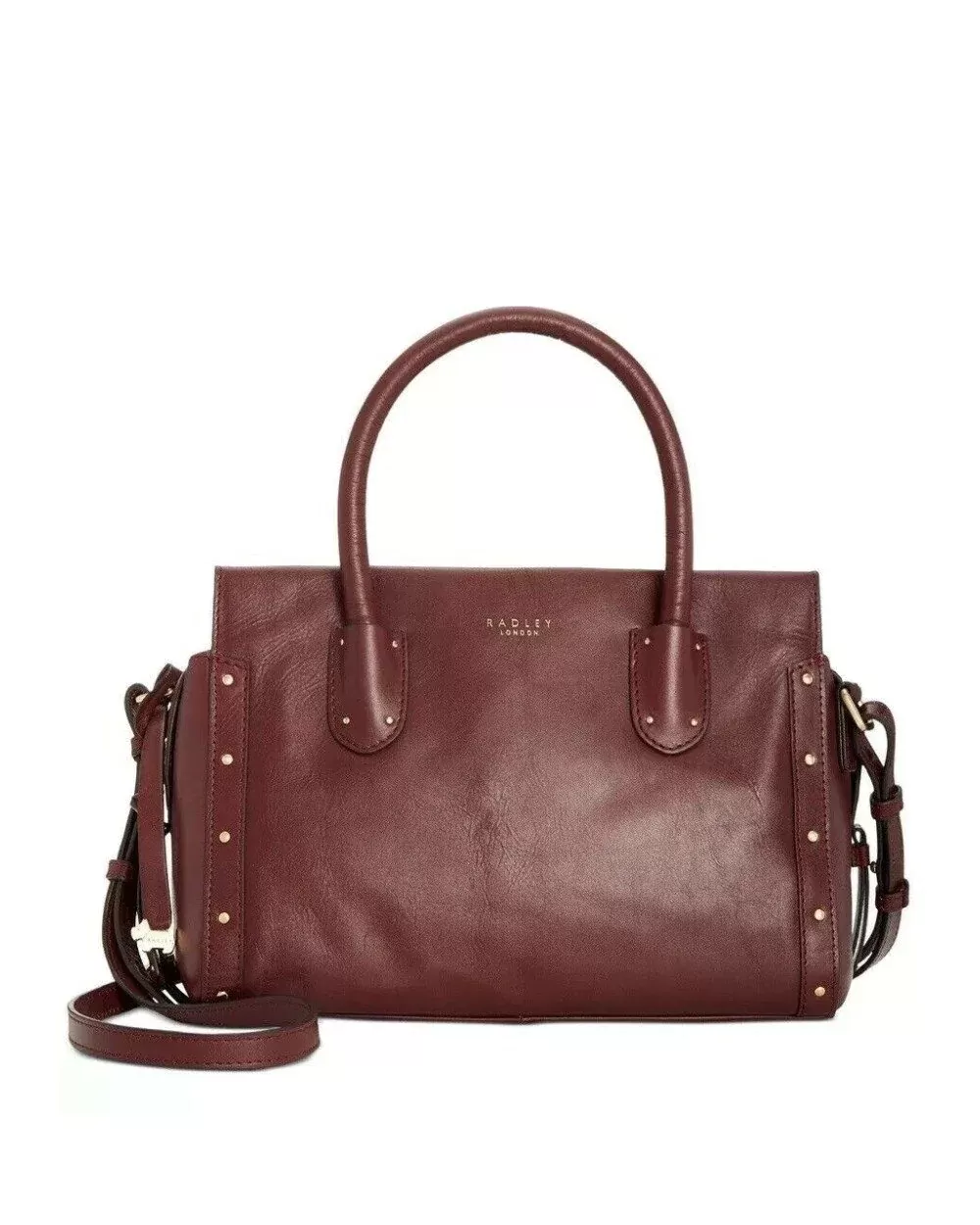 Radley London Zip-Top Studded Multiway Leather Satchel