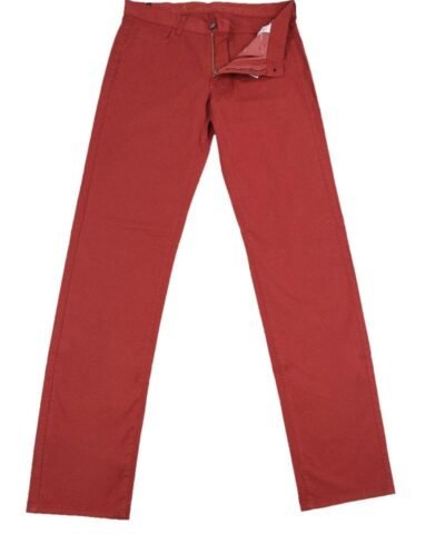 Canali Burnt Sienna Cotton 5-Pocket Pants