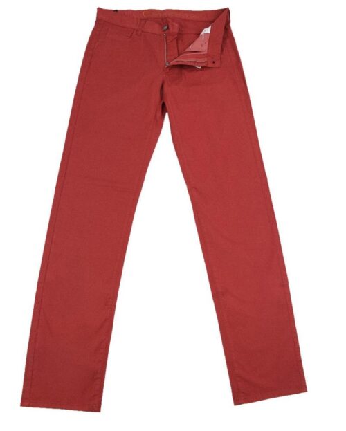 Canali Burnt Sienna Cotton 5-Pocket Pants