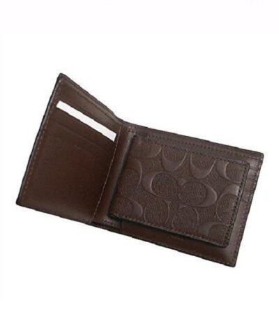 Coach F75371 Compact ID Wallet in Signature Crossgrain Leather