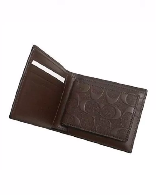 Coach F75371 Compact ID Wallet in Signature Crossgrain Leather