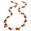 Style & Co Long Poppy Red & Beaded Gold-Tone Station Rope Necklace