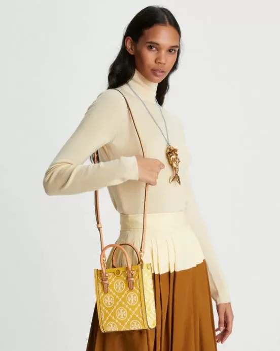 Tory Burch T Monogram Embossed Mini Tote