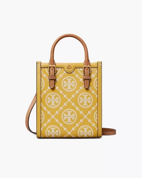 Tory Burch T Monogram Embossed Mini Tote